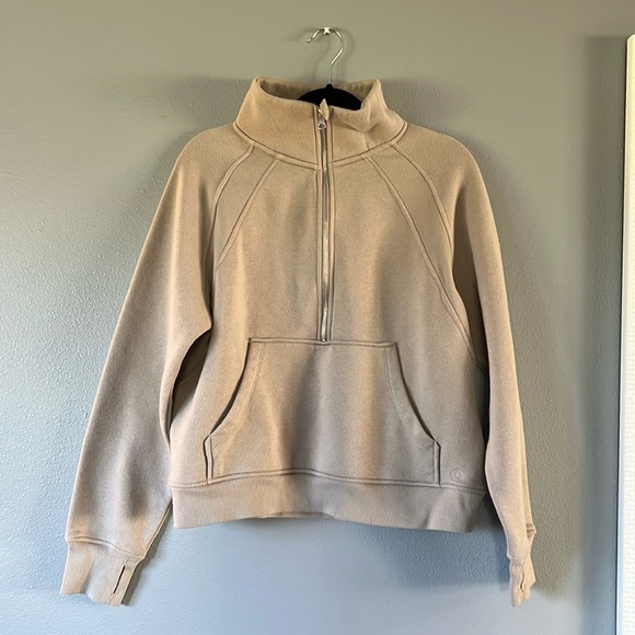 Danskin Tops - Danskin Cozy 1/2 Zip Pullover Tan
